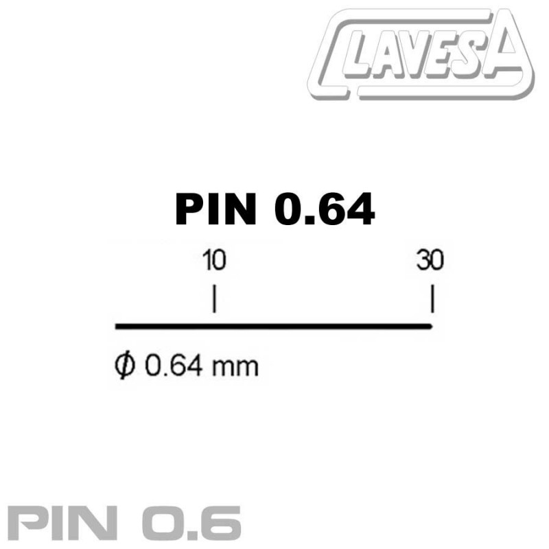 Clavo sin cabeza PINS 0,8 de 25 mm. - www.